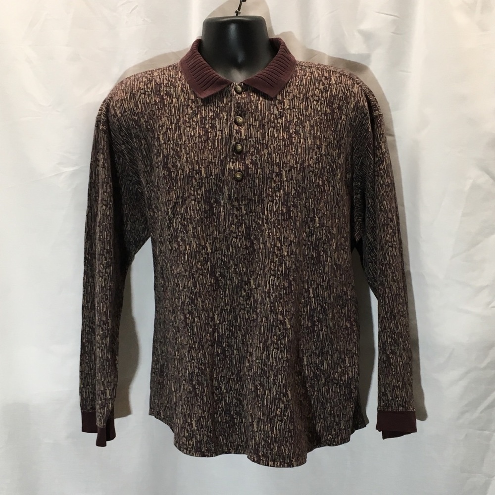 Axis Shirt Long Sleeve Collared XL Mens Brown